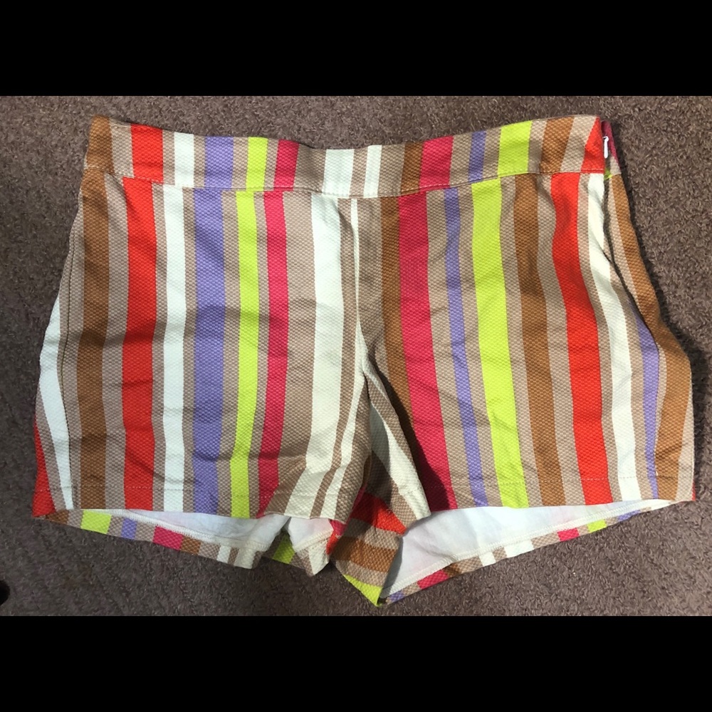 Judith March Multi-Color Striped Shorts Size Small